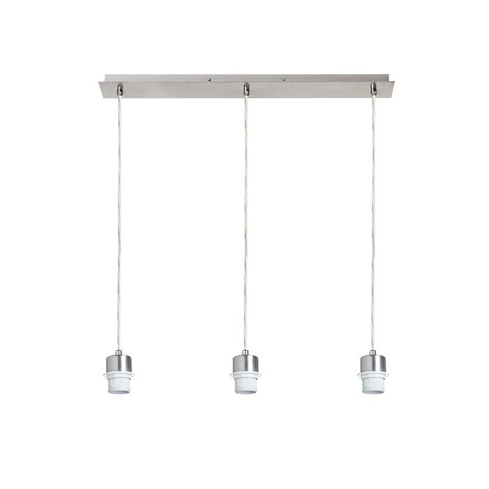 MORE 60 stropní závěsná základna matný nikl 230V LED E27 3x15W
