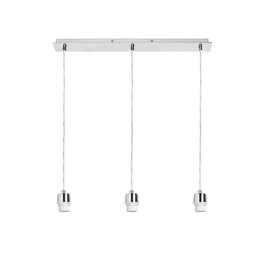 MORE 60 stropní závěsná základna chrom 230V LED E27 3x15W