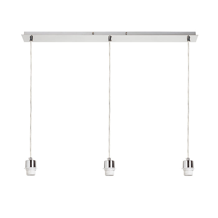 MORE 80 stropní závěsná základna matný nikl 230V LED E27 3x15W