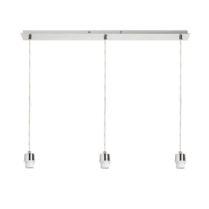 MORE 80 stropní závěsná základna matný nikl 230V LED E27 3x15W