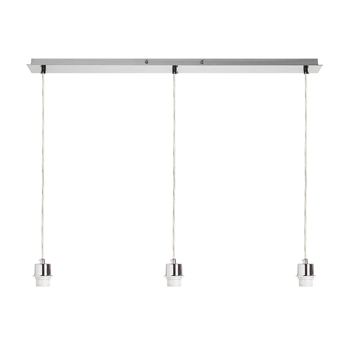 MORE 80 stropní závěsná základna matný nikl 230V LED E27 3x15W