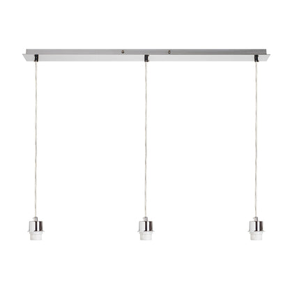 MORE 80 stropní závěsná základna matný nikl 230V LED E27 3x15W