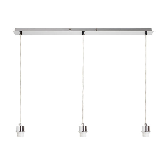 MORE 80 stropní závěsná základna matný nikl 230V LED E27 3x15W