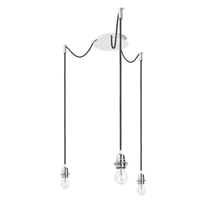 KOMBIX 3 závěsná sada BZ+ČK+CHO 230V LED E27 3x15W