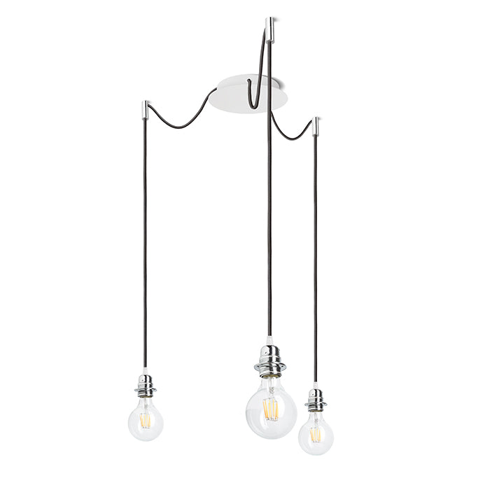 KOMBIX 3 závěsná sada BZ+ČK+CHO 230V LED E27 3x15W