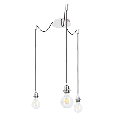 KOMBIX 3 závěsná sada BZ+ČK+CHO 230V LED E27 3x15W