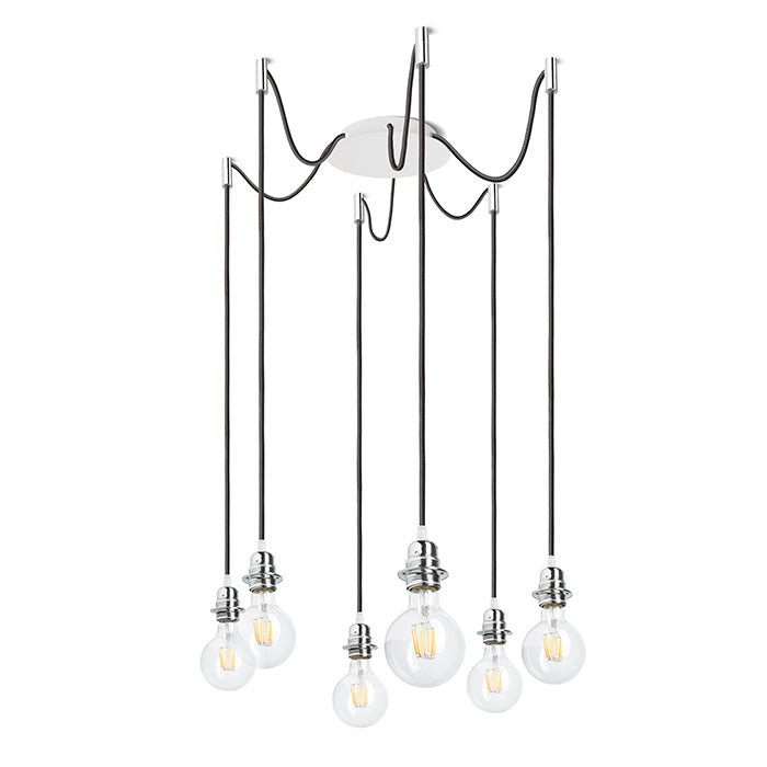 KOMBIX 6 závěsná sada BZ+ČK+CHO 230V LED E27 6x15W
