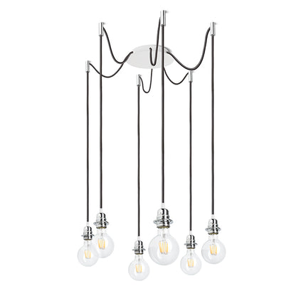 KOMBIX 6 závěsná sada BZ+ČK+CHO 230V LED E27 6x15W