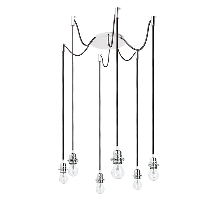 KOMBIX 6 závěsná sada BZ+ČK+CHO 230V LED E27 6x15W
