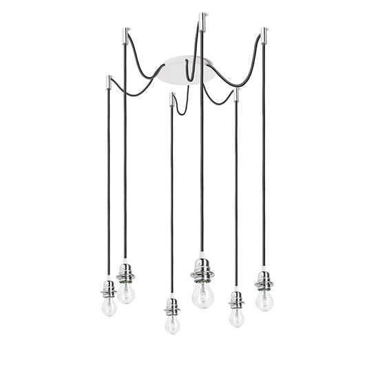 KOMBIX 6 závěsná sada BZ+ČK+CHO 230V LED E27 6x15W