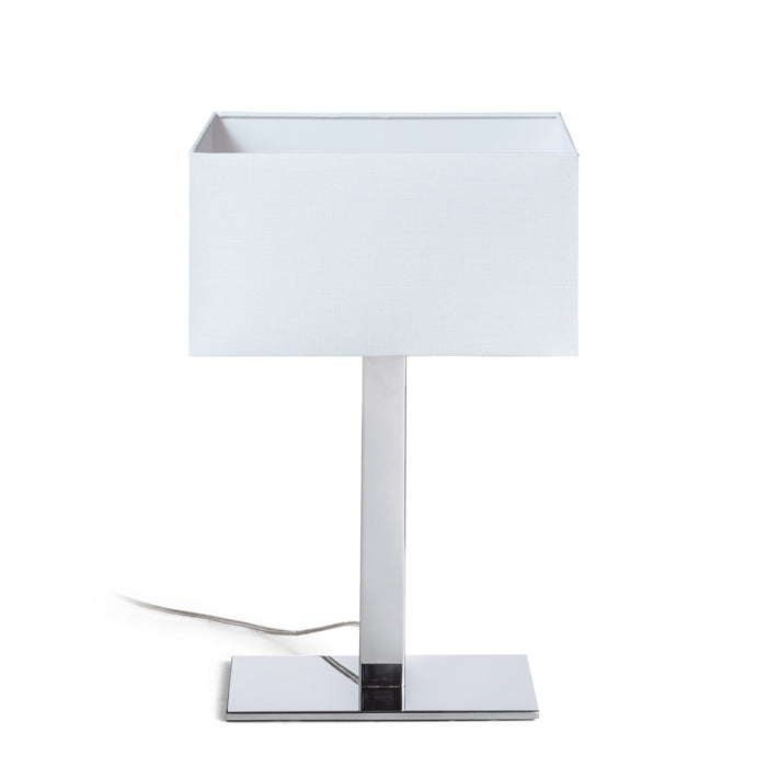 PLAZA M stolní bílá chrom 230V LED E27 15W