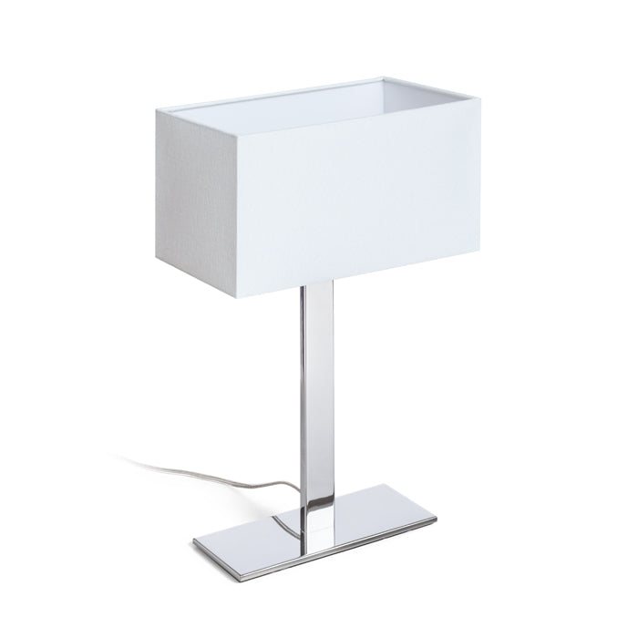 PLAZA M stolní bílá chrom 230V LED E27 15W
