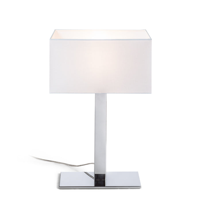 PLAZA M stolní bílá chrom 230V LED E27 15W