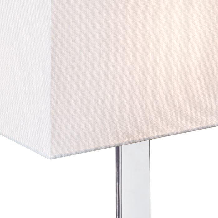 PLAZA M stolní bílá chrom 230V LED E27 15W