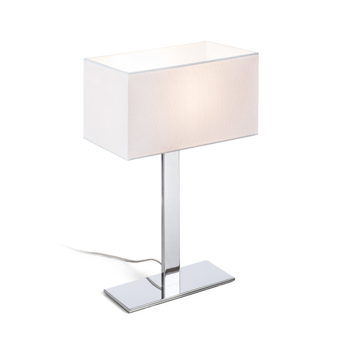 PLAZA M stolní bílá chrom 230V LED E27 15W