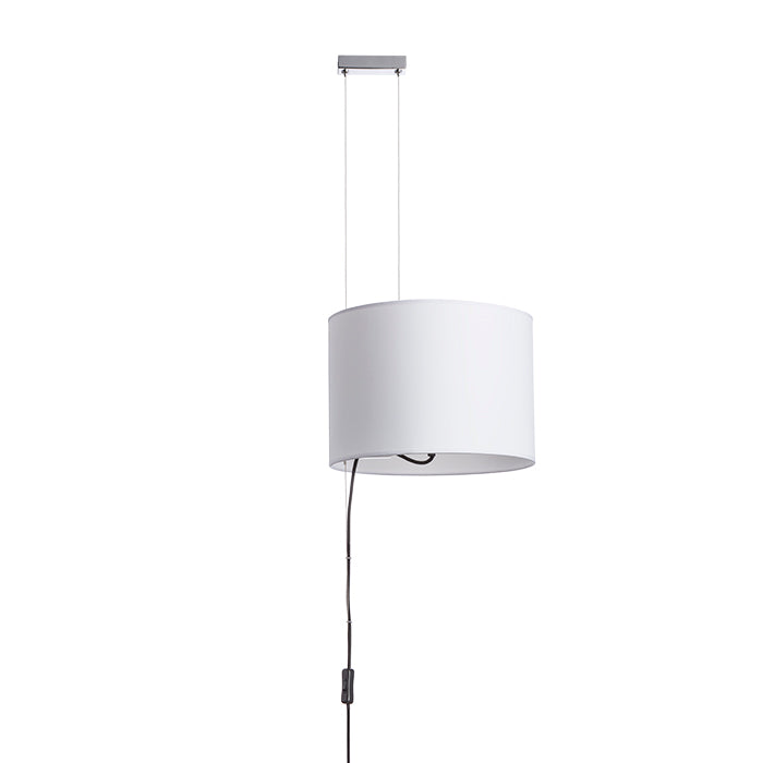 BROADWAY závěsná posuvná bílá chrom 230V LED E27 15W