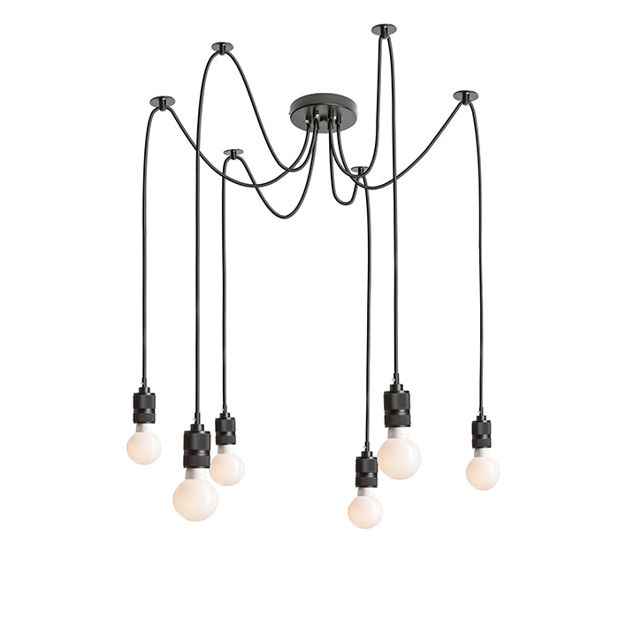 CINDY VI závěsná černá 230V LED E27 6x15W