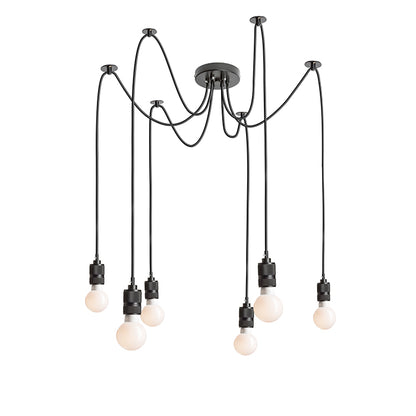 CINDY VI závěsná černá 230V LED E27 6x15W