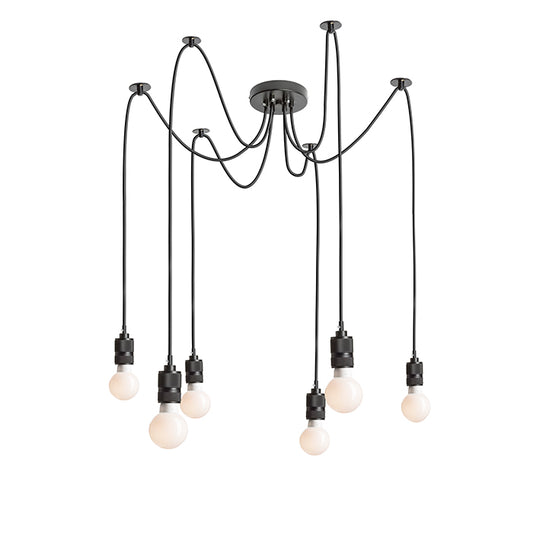 CINDY VI závěsná černá 230V LED E27 6x15W