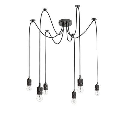 CINDY VI závěsná černá 230V LED E27 6x15W