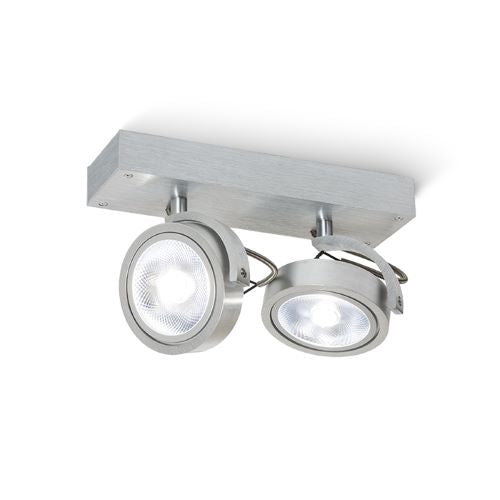 KELLY II nástěnná česaný hliník 230V LED G53 2x15W