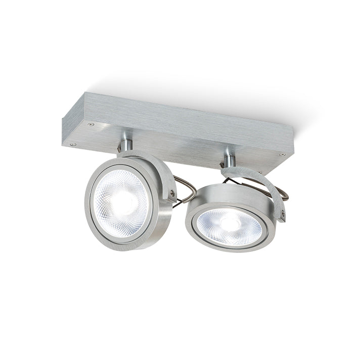 KELLY II nástěnná česaný hliník 230V LED G53 2x15W