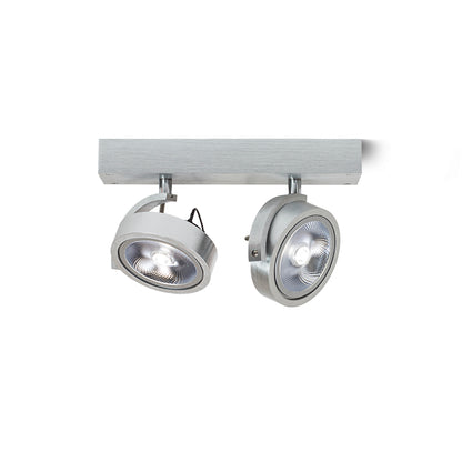 KELLY II nástěnná česaný hliník 230V LED G53 2x15W