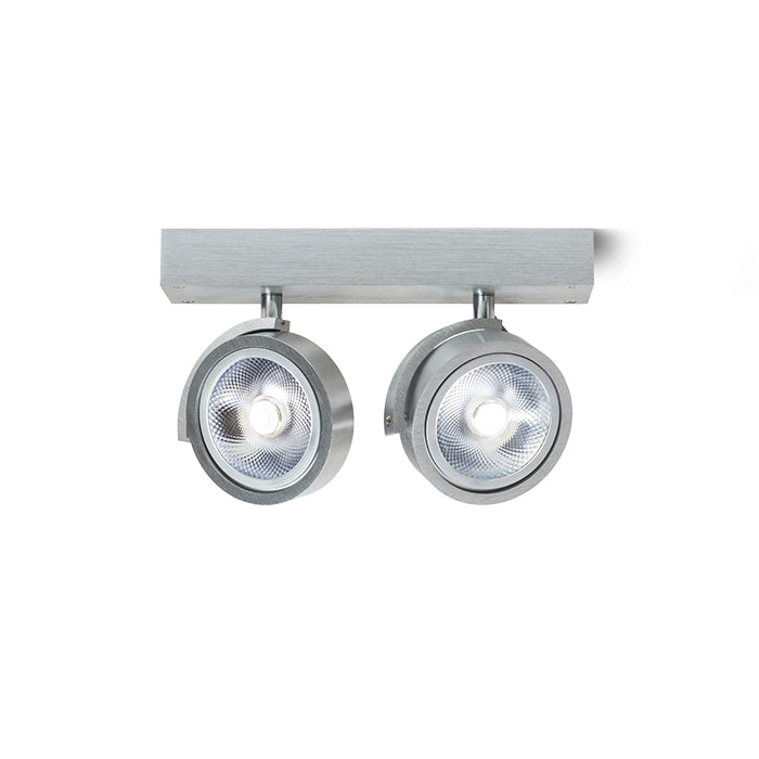 KELLY II nástěnná česaný hliník 230V LED G53 2x15W