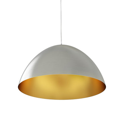 MERYLYN 48 závěsná česaný hliník/zlatý lak 230V LED E27 15W