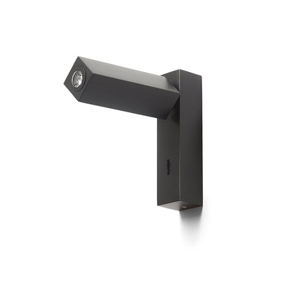 FADO I nástěnná černá 230V LED 3W 45° 4000K