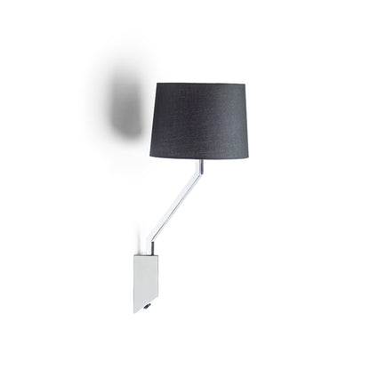 SHARP nástěnná černá chrom 230V LED E27 15W
