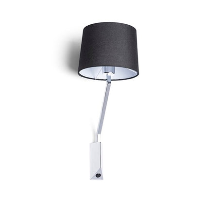 SHARP nástěnná černá chrom 230V LED E27 15W
