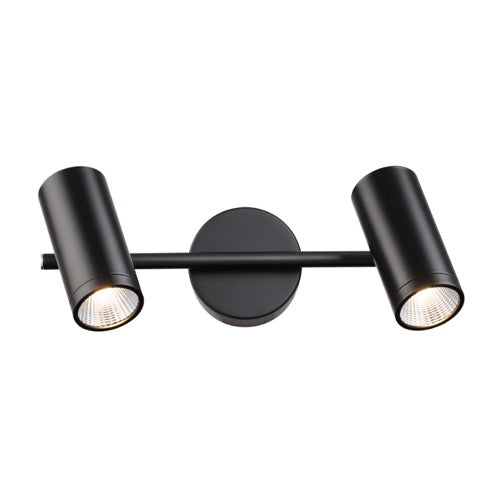 BOGARD II nástěnná matná černá 230V LED 2x5W 40° 3000K