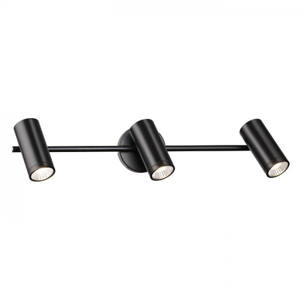 BOGARD III nástěnná matná černá 230V LED 3x5W 40° 3000K