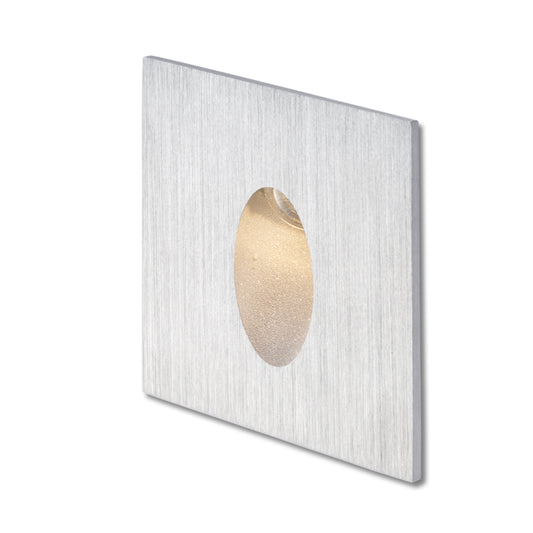 ELICA SQ zápustná česaný hliník 230V LED 3W IP54 3000K