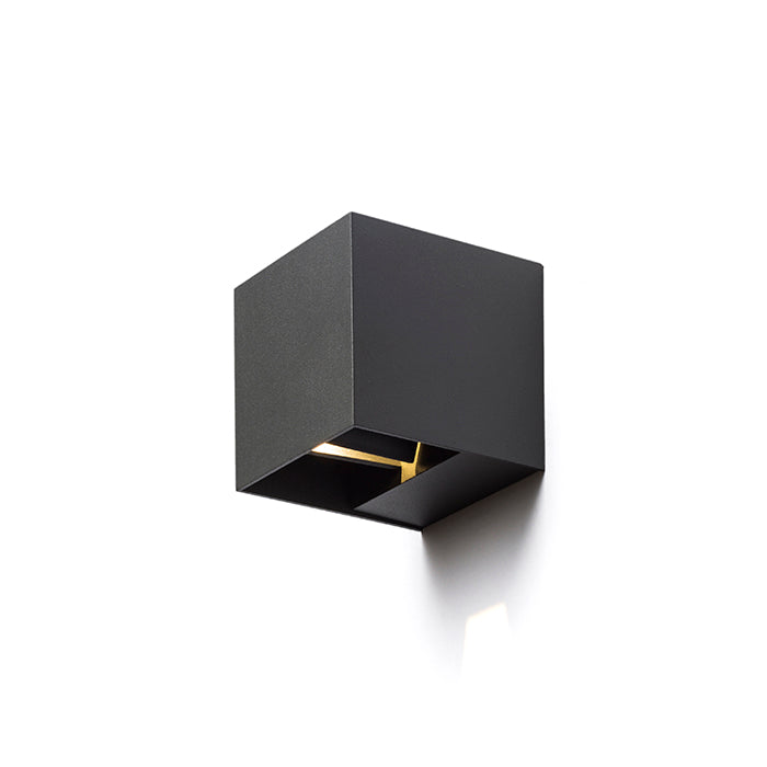 CARRE nástěnná antracitová 230V LED 2x3W IP54 3000K
