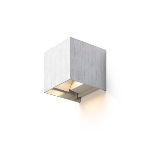 TITO SQ nástěnná česaný hliník 230V LED 6W IP54 3000K