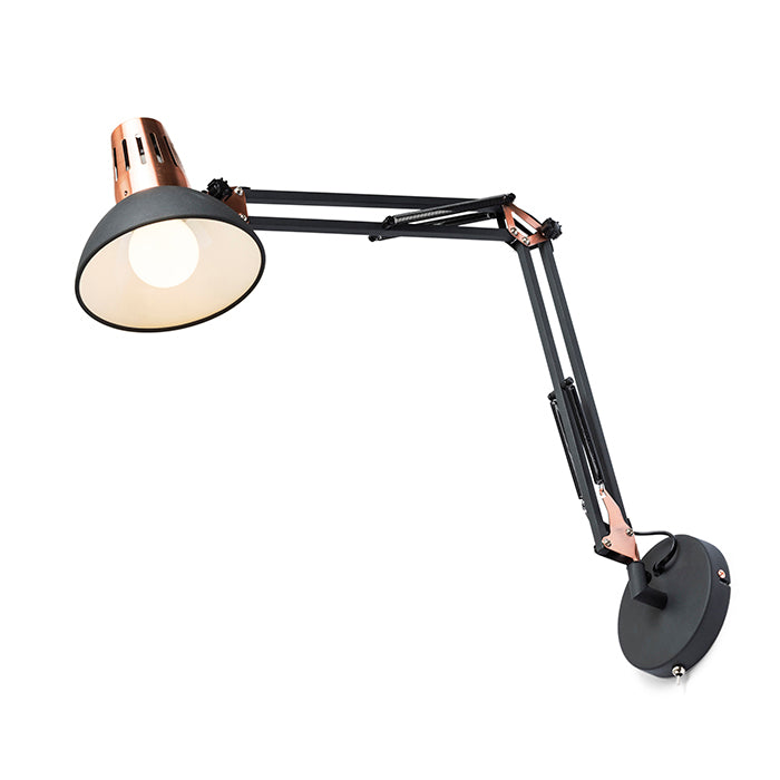 ANTE nástěnná černá měď 230V LED E27 15W