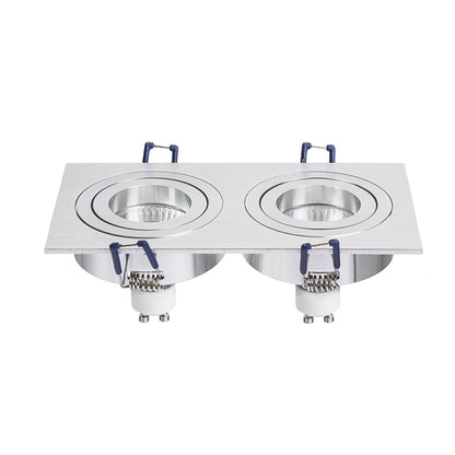 PASADENA GU10 SQ II zápustná česaný hliník 230V LED GU10 2x7W