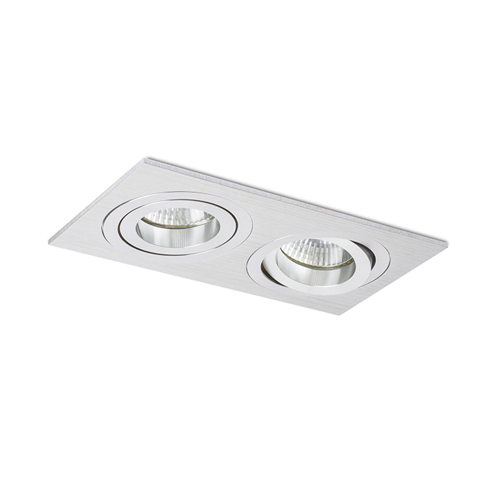 PASADENA GU10 SQ II zápustná česaný hliník 230V LED GU10 2x7W