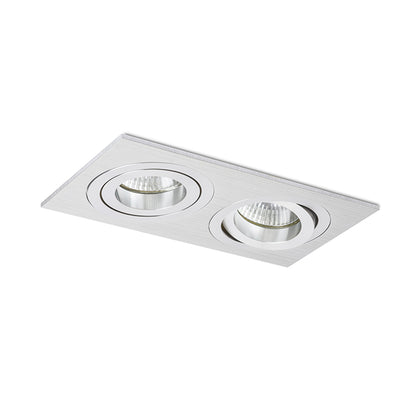 PASADENA GU10 SQ II zápustná česaný hliník 230V LED GU10 2x7W