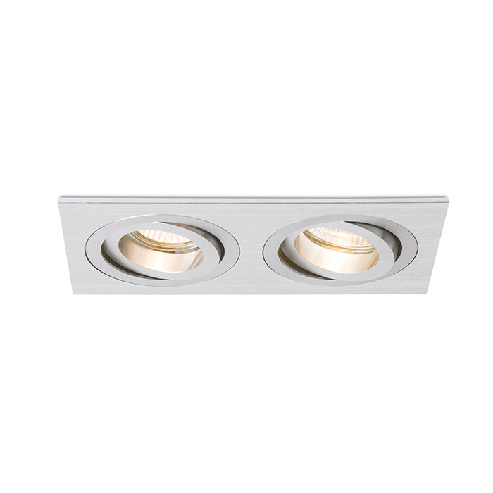 PASADENA GU10 SQ II zápustná česaný hliník 230V LED GU10 2x7W