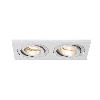 PASADENA GU10 SQ II zápustná česaný hliník 230V LED GU10 2x7W