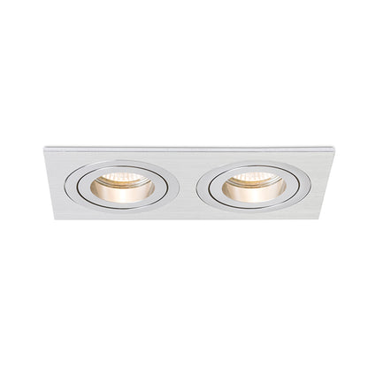 PASADENA GU10 SQ II zápustná česaný hliník 230V LED GU10 2x7W