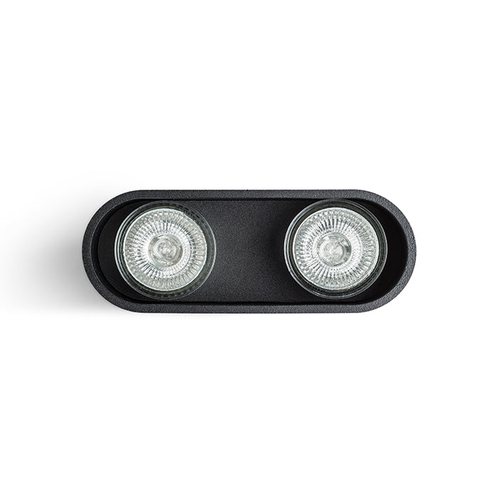 MANTOVA II stropní matná černá 230V LED GU10 2x7W