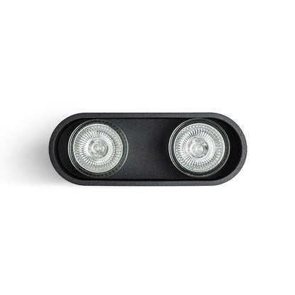 MANTOVA II stropní matná černá 230V LED GU10 2x7W