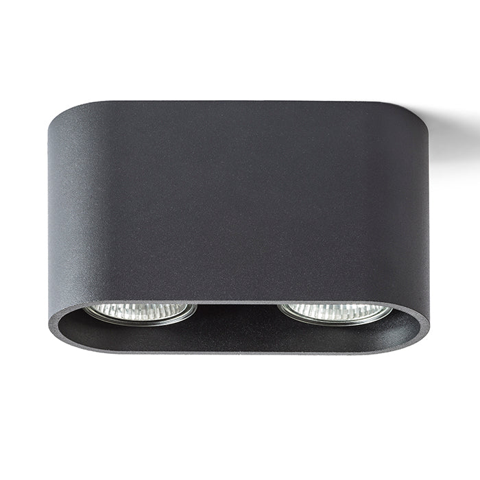 MANTOVA II stropní matná černá 230V LED GU10 2x7W