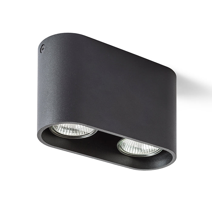 MANTOVA II stropní matná černá 230V LED GU10 2x7W