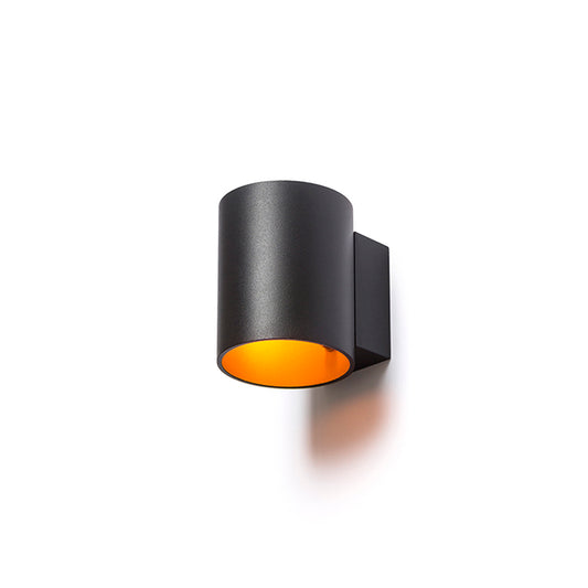 TUBA W nástěnná matná černá/zlatá 230V LED G9 5W