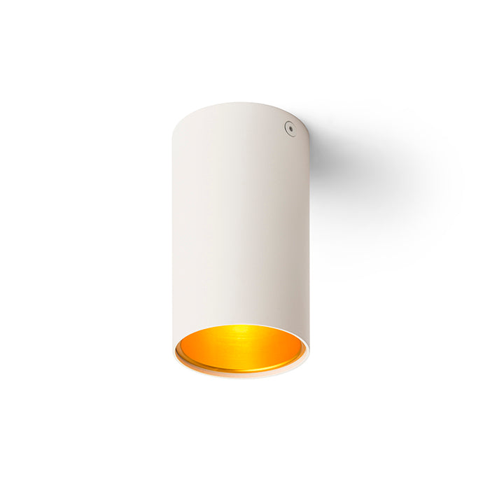 TUBA stropní matná bílá/zlatá 230V LED GU10 7W